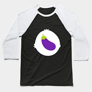 Eggplant Emoji Bear Baseball T-Shirt